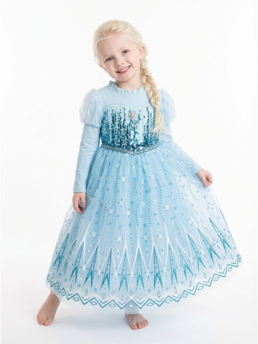 Girls Elsa Inspired Princess Dress Costume (Size 5)